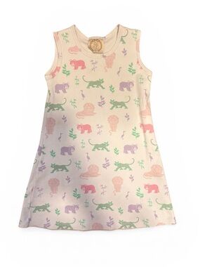 Beaufort Bonnet Sleeveless Animal Print A-Line Dress in Pastel Colors